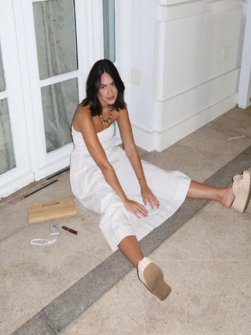 Summer New Breastless Backless Temperament To Take The Craft Elegant Ladies Dress